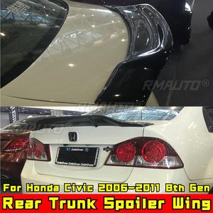 Pour Honda Civic 2006-2011 8ème Génération Aileron de coffre arrière Aileron de toit arrière Kit carrosserie Spoiler de coffre arrière Accessoires auto - Product Image 3