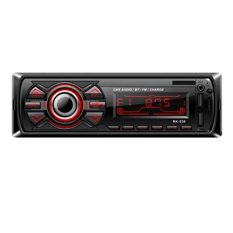 Lecteur MP3 de voiture, Tuner Radio Audio simple Din, écran LCD 7 couleurs, lecteur MP3 de voiture avec 2 ports USB