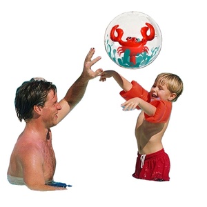 Ballons de plage gonflables en forme de flamant rose - Cadeau promotionnel d'été en PVC imprimé en 3D pour le plaisir en plein air - Product Image 2