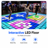 Sistema de Juego Interactivo con Cuadrícula LED, Baldosas LED para Piso, Sistema Arcade Multijugador Comercial para Centros de Entretenimiento Familiar