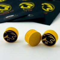 Populaire MIC Multi-Couche En Cuir Billard Piscine Carom Cue Stick Top Tip S M H Predator Victory Tip