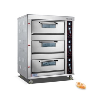 Prix du four de boulangerie, Four à gaz industriel à pont simple/double/trois couches pour la cuisson de gâteaux, de pains et de pizzas - Product Image 1