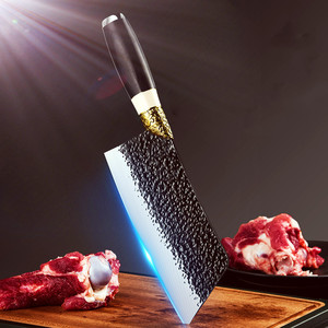 Forged copper-headed cleaver, high chrome-plated wood <b>handle</b>, <b>bone</b>-chopping <b>knife</b>, kitchen <b>knife</b>, super sharp for cutting iron, - Product Image 1