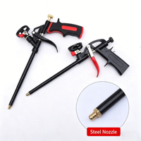 Pistola de calafateo manual de alto rendimiento con mango de pistola y varilla lisa para espuma de poliestireno y poliuretano, construcción DIY OEM de metal y plástico