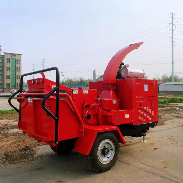 100mm Diameter Electric Industrial diesel Gasoline Engine Tractor Pto Driven Drum Trailer Bandit Sawdust Drum Wood Chipper
