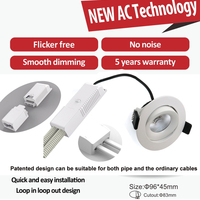 Plafonnier encastré intelligent GYRO en aluminium moderne anti-éblouissement à intensité variable sans scintillement LED