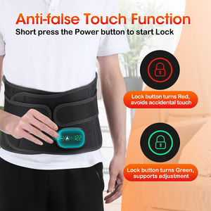 <span class=keywords><strong>Ceinture</strong></span> de massage abdominale et dorsale chauffante rechargeable, infrarouge lointain, vibration électrique, masseur de taille avec chaleur - Product Image 5
