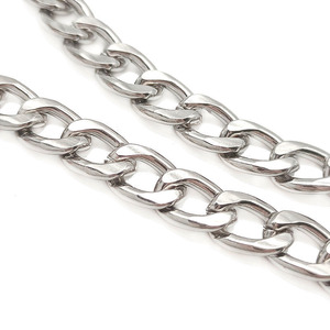 Chaîne en fer 2x8x11.5mm 800 plaquée argent et or, plate et robuste, pour remplacement de sangle de sac, bandoulière, sac à dos, accessoires DIY - Product Image 3