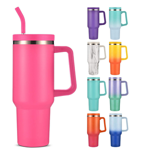 Vaso Térmico de Acero Inoxidable con Aislamiento al Vacío para Sublimación, <span class=keywords><strong>Taza</strong></span> de Café de Viaje de 40oz con Asa, Venta al por Mayor - Product Image 5