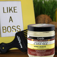 Offre Spéciale – Gel Coiffant Naturel 15oz à l'Huile de Coco et Beurre de Karité pour Cheveux Bouclés, Tresses et Coiffures Torsadées – Hydratant et Fixant
