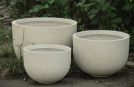 Personalización al por mayor de macetas grandes blancas atmosféricas de alta gama de China, macetas de hormigón de vivero de <span class=keywords><strong>barro</strong></span> de magnesio - Product Image 6