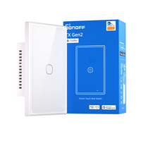 Interrupteur mural tactile intelligent SONOFF T6 120 Matter TX Gen2 US, relais détachable, interrupteur nocturne réglable, compatible avec l'écosystème Apple