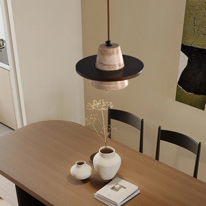 Décoration d'îlot de cuisine <span class=keywords><strong>Béton</strong></span> Minimaliste Simple Natural Yellow Cave Stone lustres et lampes design - Product Image 3