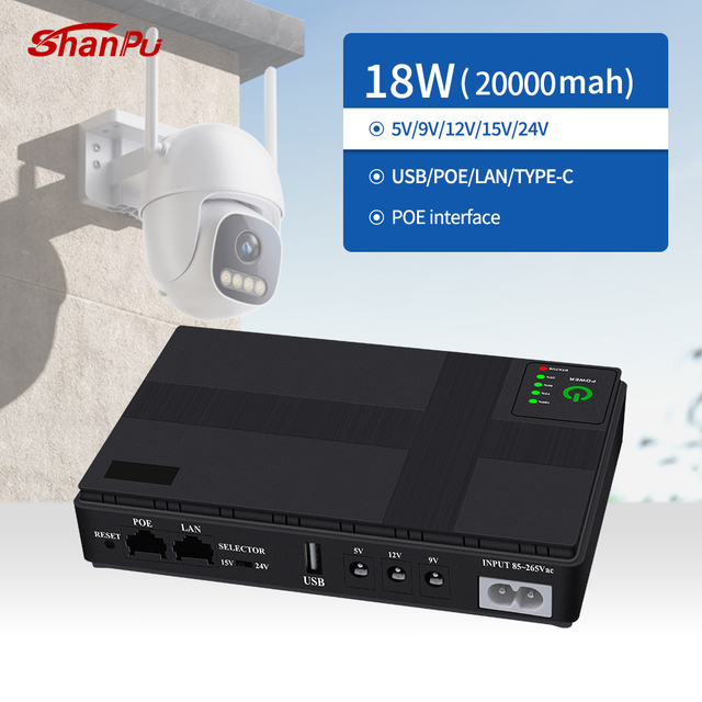 Model Portable Dc1018P Mini Dc Ups Power Supply Dc 12V 2.5A Ip Router Backup Power Ups for Internet Wifi Routers