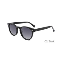 Nouvelles Lunettes de Soleil 2026 Design Rond Personnalisé Protection UV400 Acétate Luxe OEM ODM Lunettes de Soleil Rétro Vente en Gros
