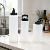 Bouteilles souples en plastique personnalisées de qualité alimentaire 300 ml et 500 ml pour sauces, idéales pour les plats à emporter, les bento, la cuisine, les pique-niques, vente en gros