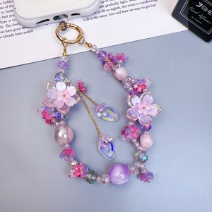 Cadena para teléfono móvil con cuentas, hecha a mano, DIY, clip trasero, llavero, colgante, adorno de alta gama con aspecto premium para colgar en la bolsa, dije para mujer - Product Image 3