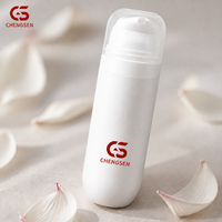 Flacon pompe airless 50ml 100ml pour lotion, format voyage portable, contenant ovale pour soins de la peau mère et bébé