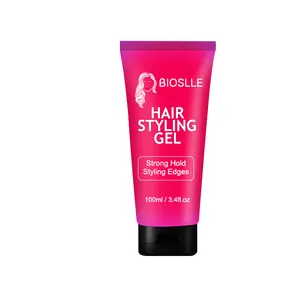 BIOSLLE Private Label Women Afro Ultra Glued 4C Kinky Coily Hair Styling Gel For Edges Baby 4C Hair