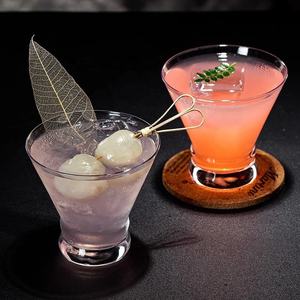 Borosilicato Vintage Stemless <span class=keywords><strong>Martini</strong></span> Glass V Shape Juice <span class=keywords><strong>Ice</strong></span> Cream Cups Mini Champagne Cocktail <span class=keywords><strong>Martini</strong></span> Copas para Party Bar - Product Image 3