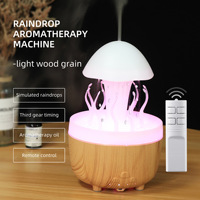 Humidificateur ultrasonique télécommandé en forme de méduse, brume rotative, lumières colorées, effet pluie, diffuseur d'arômes silencieux