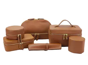 Nouvelle arrivée sac de rangement pour bijoux en cuir saffiano boîte à bijoux de voyage