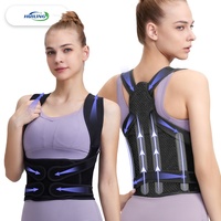 Vente flash : Correcteur de posture et soutien lombaire Huiling, taille unique, réglable, bretelles claviculaires avant, 100% coton