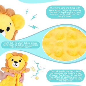 Coperta Giocattolo per Neonati Certificata CPC CE, Simpatico Peluche a Forma di Testa di Leone con Tessuto Morbido - Product Image 4