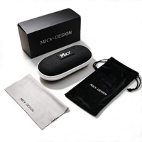 Boîte d'emballage en papier noir personnalisée Bestclean avec logo, étui en EVA pour lunettes de soleil, ensemble étui et sac pour lunettes