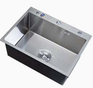 Fregadero de Cocina de Acero Inoxidable de un Solo Tazón para Montar en Encimera con Desbordamiento - Product Image 4