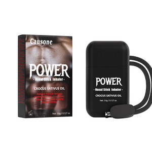 Men's Sports Fitness Booster Supplement with Saffron <b>Essential</b> <b>Oil</b> Energy Nasal Inhaler Reduce Stress and Improve Performance - Product Image 6