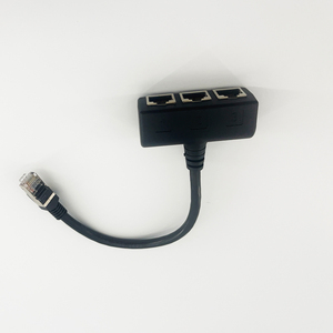 RJ45 kabel Splitter Ethernet 1 Male ke 3 Female LAN Splitter Ethernet untuk Cat5 Cat6 LAN adaptor konektor soket Ethernet - Product Image 2