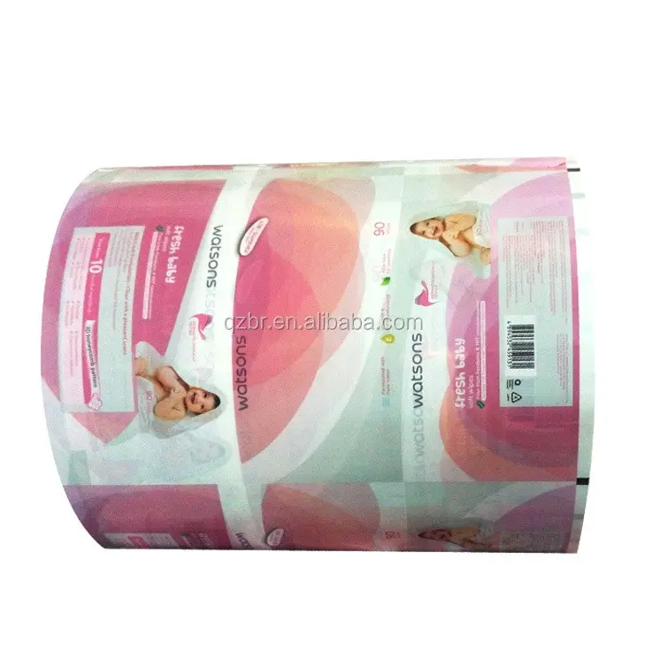 Termosaldatura pet pe composited multi pack baby wet wipe packaging roll film per macchina imballatrice automatica