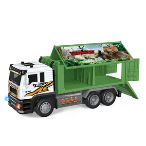 1:14 Kunststoff Transport Dinosaurier Reibung Fracht container LKW Spielzeug mit leichter Musik