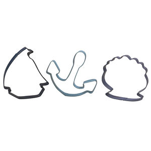 Ensemble de 3 emporte-pièces personnalisés en métal sur le thème de la mer, boîte de 72 moules à biscuits - Product Image 1