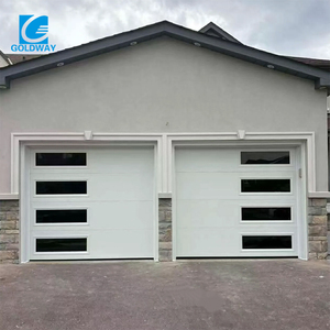 Porte de <span class=keywords><strong>garage</strong></span> électrique latérale moderne Goldway en acier inoxydable, à économie d'énergie, finition rustique pour entrée de ferme, extérieur - Product Image 5