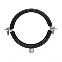 Support de tuyau galvanisé robuste avec isolation en caoutchouc EPDM, collier de serrage amortissant les chocs pour plomberie et conduites CVC