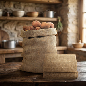 Sac de rangement en toile de jute robuste à prix abordable, pliable, écologique, organisateur compressible pour le jardinage et la décoration intérieure - Product Image 6
