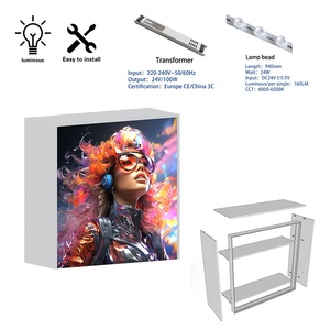 Một lần nữa bàn tiếp tân triển lãm hiện đại với không gian lưu trữ và đèn LED, bảng hiển thị chiếu sáng hấp dẫn - Product Image 2