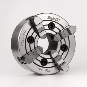 Mandril de torno independiente de 4 mordazas SANOU Serie K72, mordazas ajustables individualmente, tamaños completos 80mm/100mm/125mm/160mm/200mm/250mm - Product Image 1