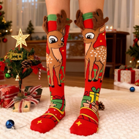 Chaussettes hautes pour enfants australiens, motif lapin 3D, personnalité tendance, chaussettes de vacances pour grands enfants, super mignonnes
