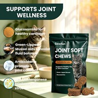 Vente en gros OEM : Friandises à mâcher souples pour chats avec Glucosamine, Mureaux à lèvres vertes et MSM, Complément de soutien à la mobilité des hanches pour le soin des articulations des animaux de compagnie