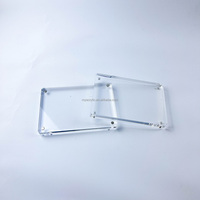 Lucite acrylique bureau cadre Photo rectangulaire clair cadre Photo à la mode décoratif bureau à domicile Logo coloré
