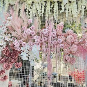 LUYI - <span class=keywords><strong>Flores</strong></span> Artificiales de la Serie Rosa al por Mayor, Decoración para Bodas, Arreglos Florales, Serie Azul Marino Real y Fucsia Empolvado - Product Image 3