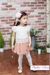 Vente en gros de robes de fête vintage en dentelle smockée pour filles et enfants, à manches courtes, en provenance de Chine - Product Image 3