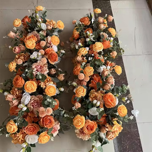 Decorazioni per Matrimoni Ghirlande Floreali Ornamenti per Eventi Palcoscenico Fiori Artificiali Runner <span class=keywords><strong>di</strong></span> <span class=keywords><strong>Rose</strong></span> Rosse per Sfondo Vendita all'Ingrosso - Product Image 3