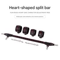Accessoires SM : Menottes en cuir en forme de cœur, Ensemble de bondage avec barre droite, Barre de séparation des jambes, Dispositif de tortion, Remplacement capillaire, Produits SM