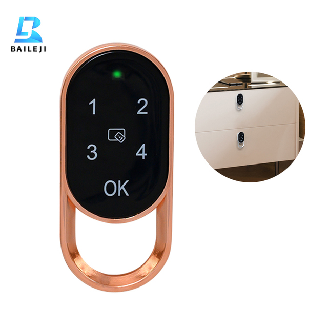 Smart Nightstand Lock with Password, Card Swipe, and Multiple Power Options
