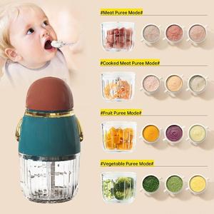Robot culinaire pour bébé avec bol en <span class=keywords><strong>verre</strong></span> OEM, 300 ml, 8 lames SUS420, <span class=keywords><strong>coupe</strong></span>-légumes électrique modèle A16 200W, prise EU, pour viande, ail et légumes - Product Image 5