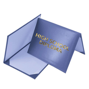 Couverture de diplôme universitaire personnalisée de haute qualité en cuir bleu Titulaire du certificat d'obtention du diplôme Logo A4 - Product Image 6